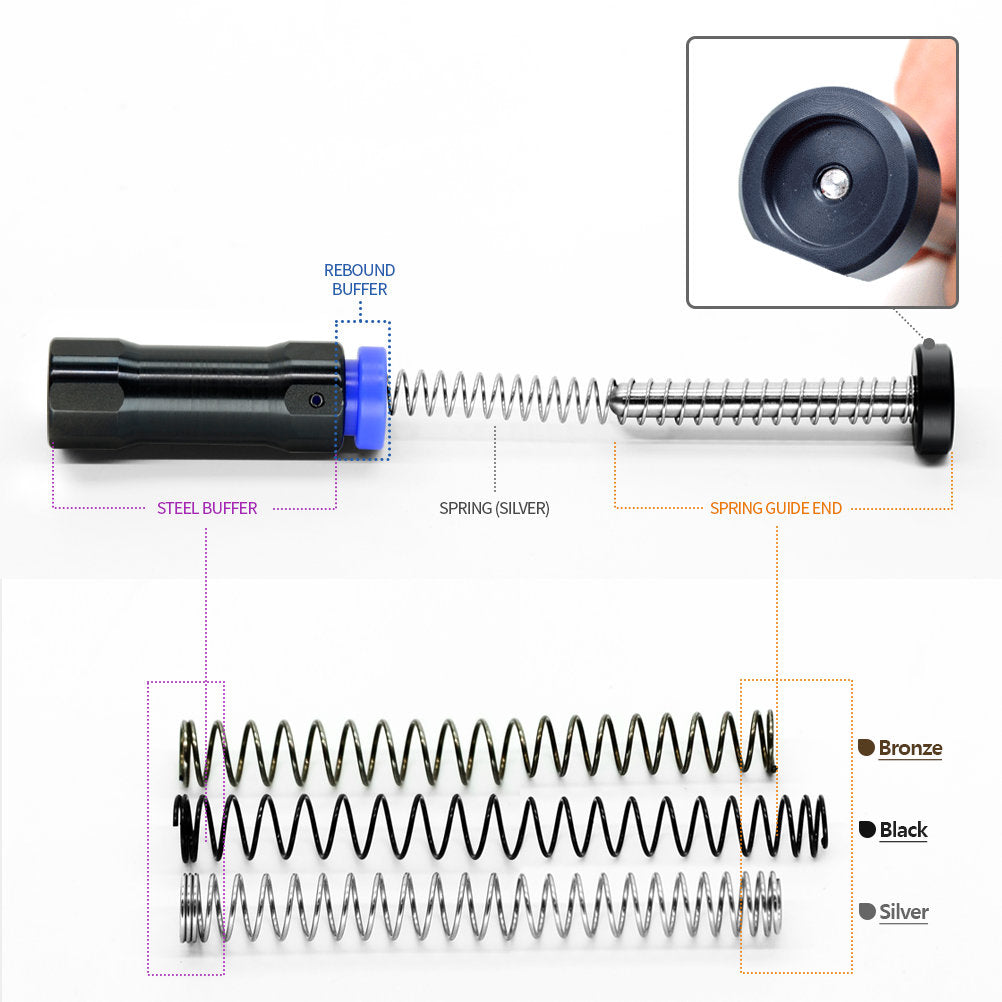 GSI 3S Steel Buffer for VFC, WA, G&P, WE, VIPER GBBR Series