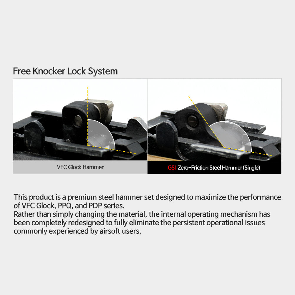 GSI VFC Glock Zero-Friction steel hammer